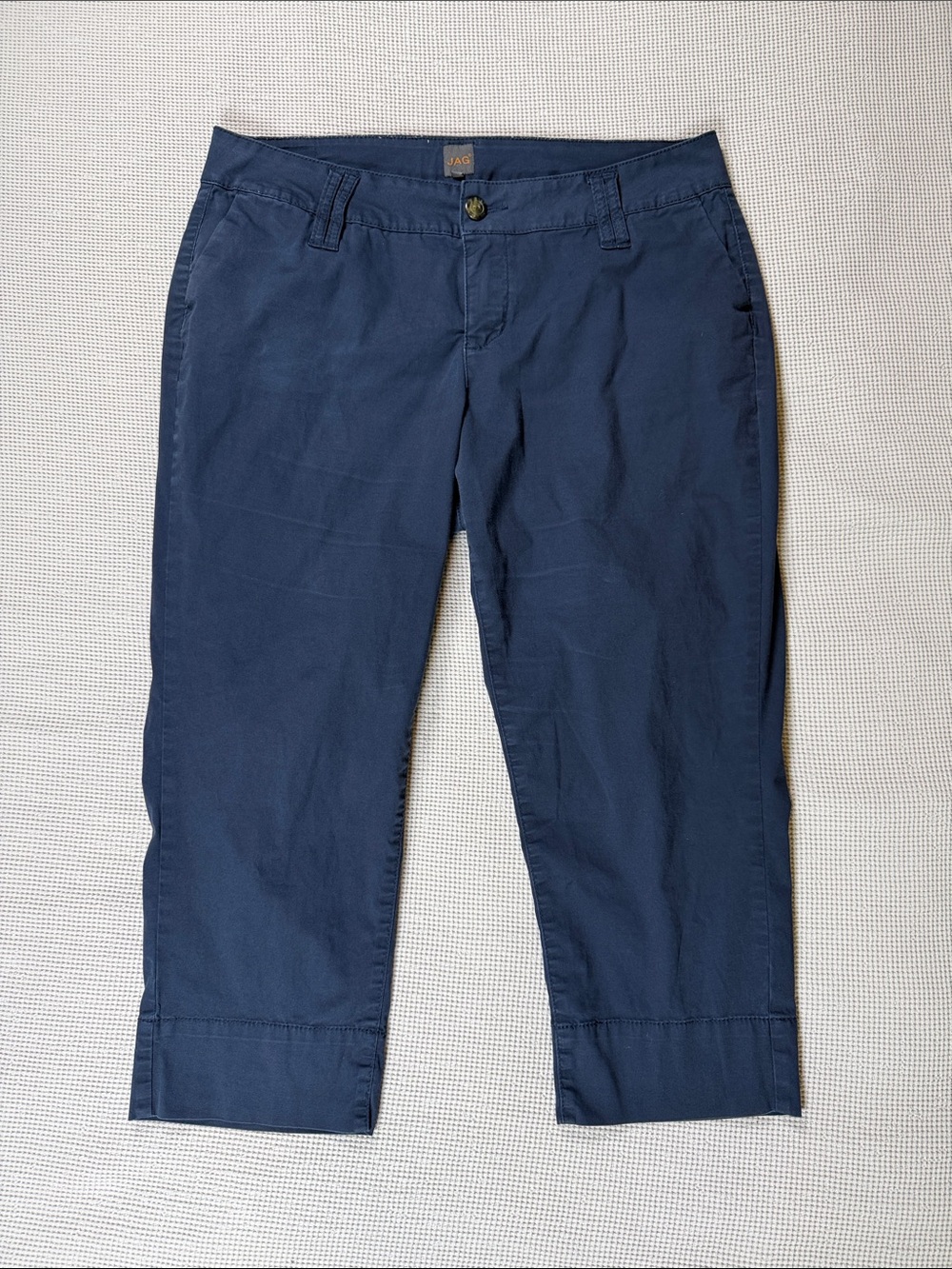 Jag Jeans Navy Curvy Fit Cropped Pants 14W